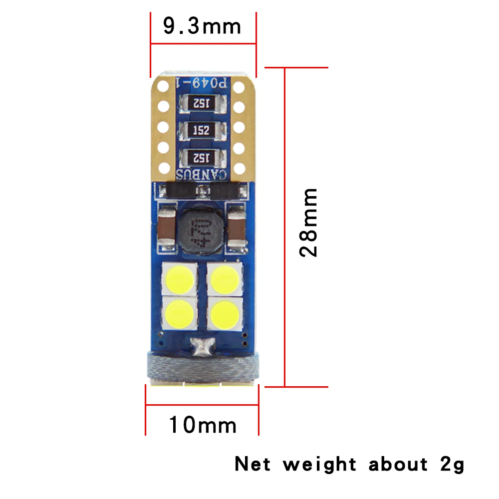 GrandEver 2 шт. T10 светодиодный W5W лампы 3030 12SMD t10 Canbus Error free 12V 3,2 W супер яркий W5W 194 Для автомобильные Габаритные фонари белый
