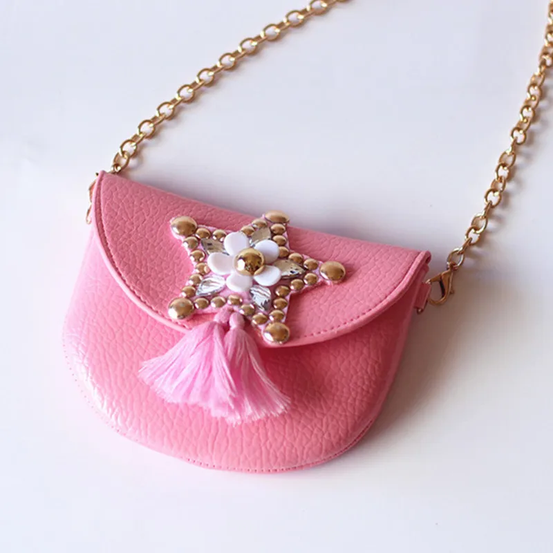 pink Милые женские Мини-кошельки из искусственной кожи, Детские кошельки через плечо, маленькие сумочки для денег, сумки для маленьких девочек - Цвет: pink
