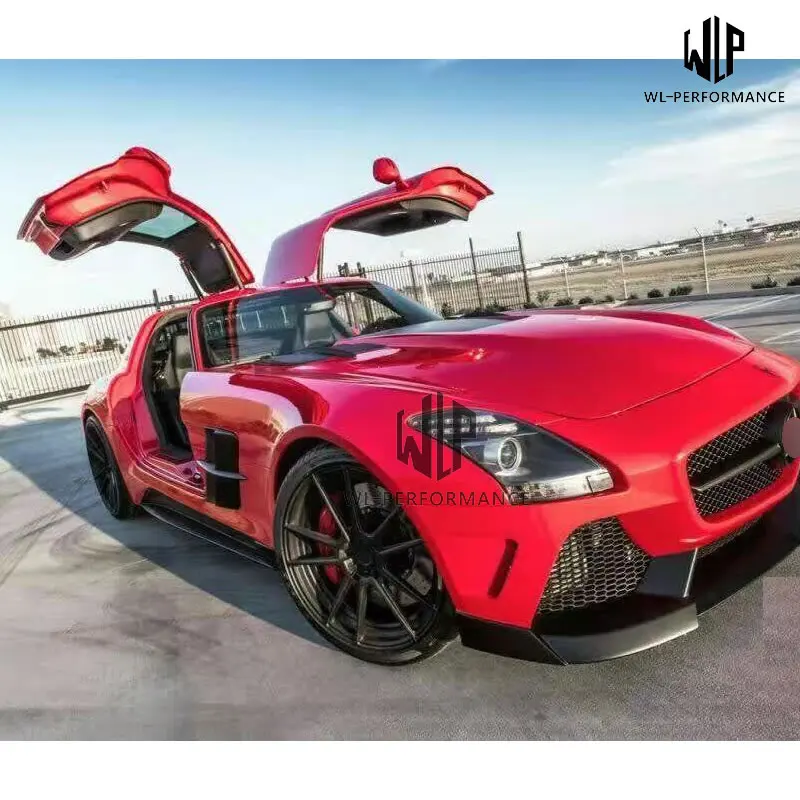 Высокое качество FRP/углеродное волокно материалы кузова Комплект для Merceses-Benz SLS AMG R197 стиль автомобиля Стайлинг 2010