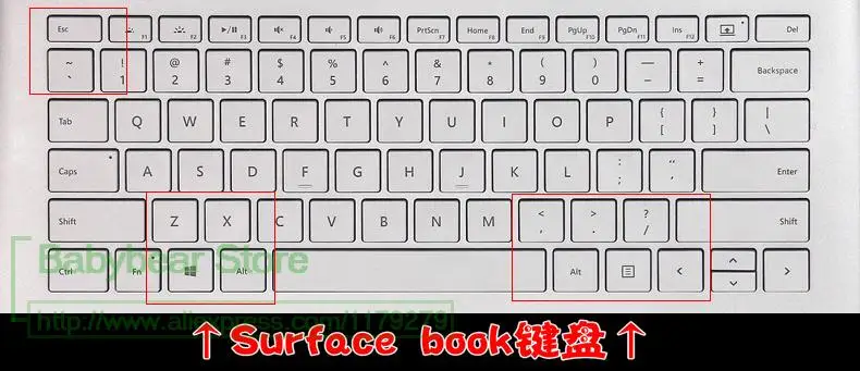 Моющаяся прозрачная клавиатура из ТПУ чехол для Microsoft Surface Book 13 5 ''Клавиатура