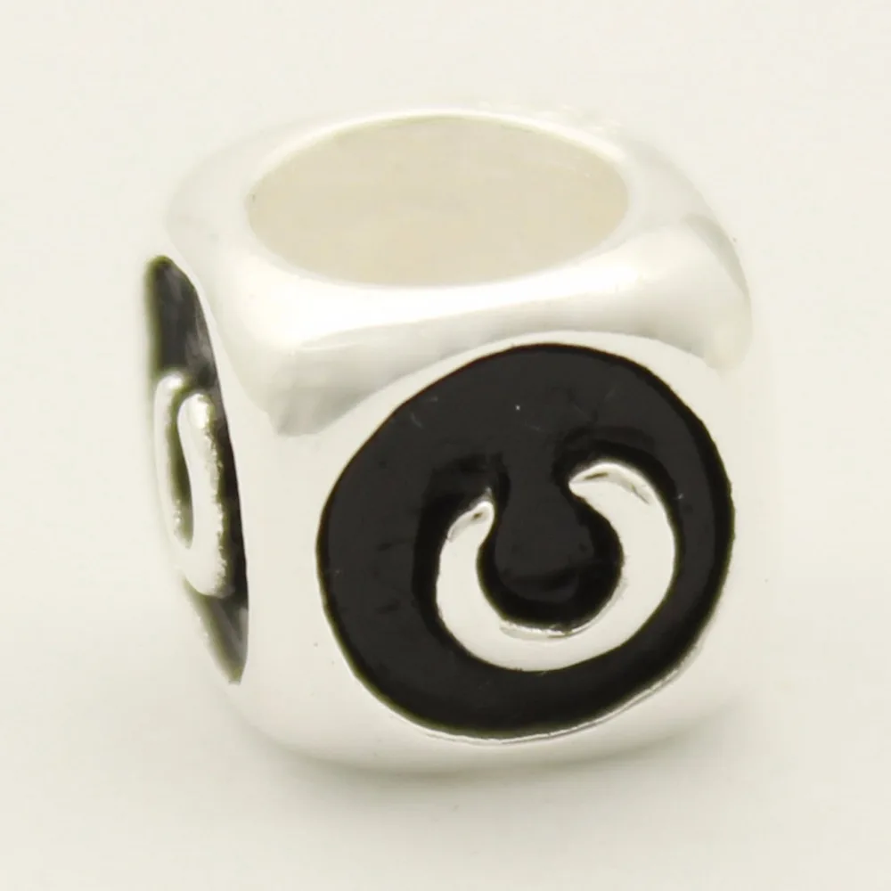 Слайд шарм 2018 в форме кости буквы браслет амулеты первоначальный B Шарм Алфавит