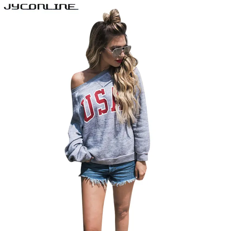 JYConline США с буквенным принтом, женская футболка, осень, футболки с длинными рукавами, футболка, Femme, повседневные женские топы, Harajuku, футболка