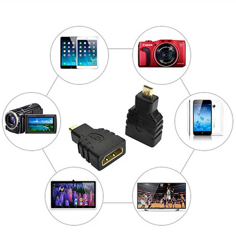 Micro HDMI к Стандартной HD Video Кабель-Адаптер Мужской-Женский hdmi Мобильного Телефона