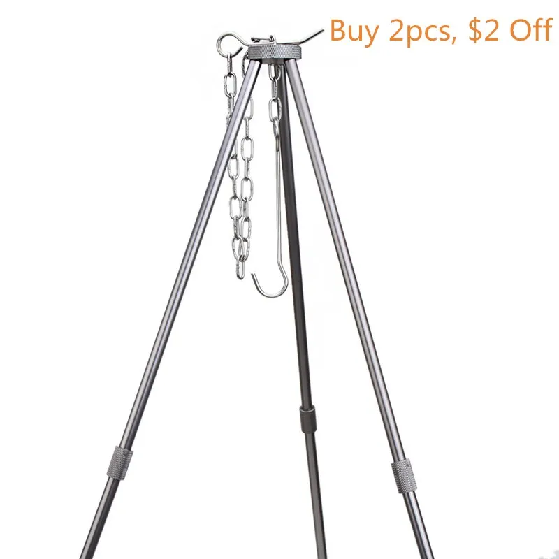 Штатив для пикника подвесной портативный котелок барбекю кемпинга из