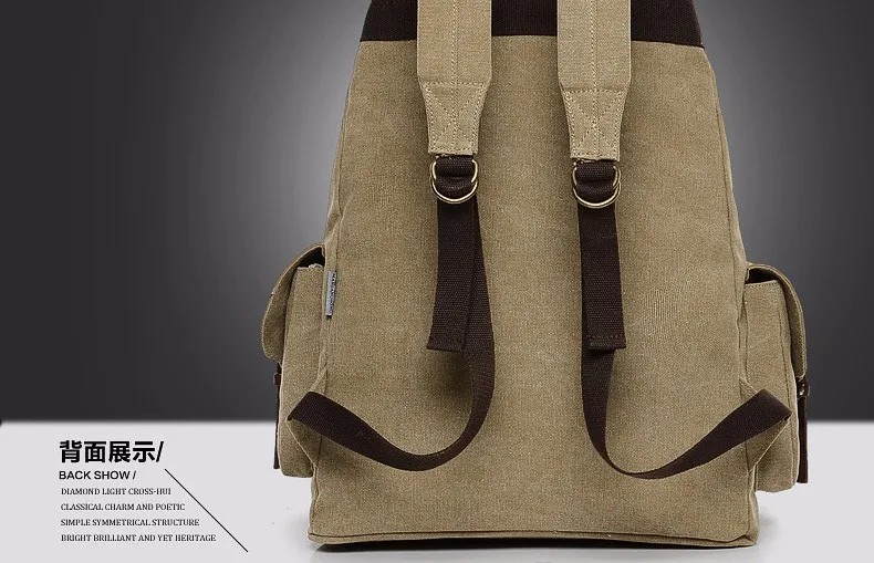 Модный повседневный холщовый мужской рюкзак высокого качества Mochila школьная сумка с кулиской рюкзак унисекс