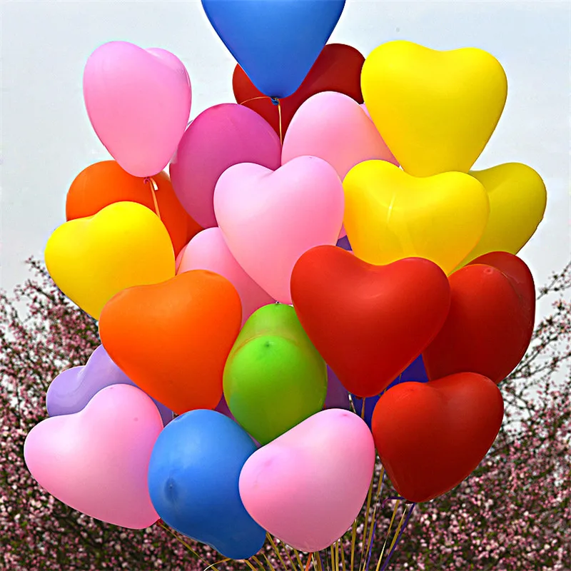

5pcs 10 Inch Black White Heart Latex Balloon Inflatable Air Balls Children Birthday Party Balloons Wedding Decoration Float Ball