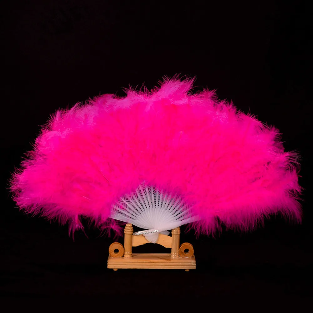1 шт. складной ручной Модный веер Свадебный Для танцовщиц, танцевальный Элегантный большой перьевой складной Ручной Веер Декор наклейка декоративные вееры из перьев