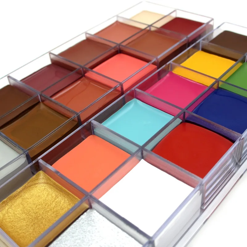 12 цветов мигающая татуировка краска для лица и тела масляная искусство Хэллоуина