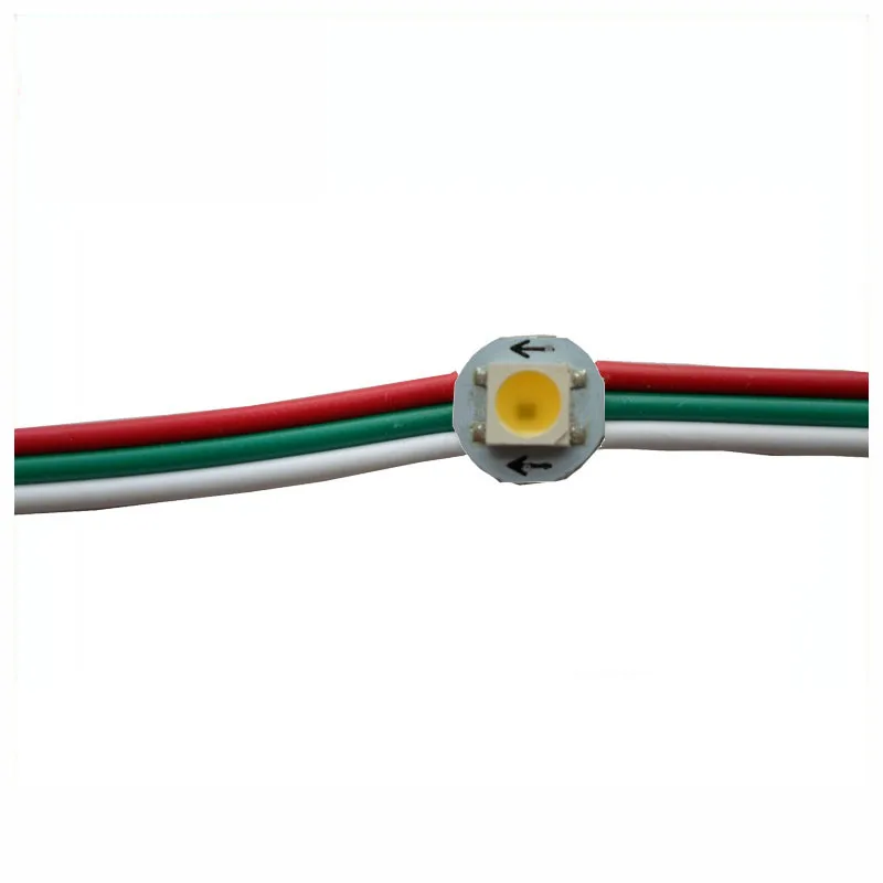 

100X DC5V input APA104 pre-soldered on heatsink with 10cm wire APA104 buit-in 5050 White color led module light free shipping