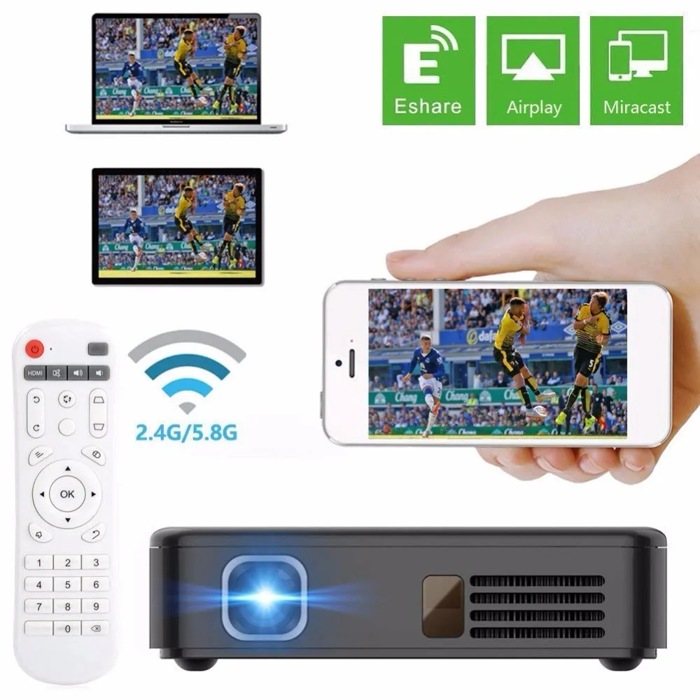 OTHA К 4 к DLP HD мини портативный проектор 200 ANSI домашний кинотеатр Wifi 1080 P Мини Android