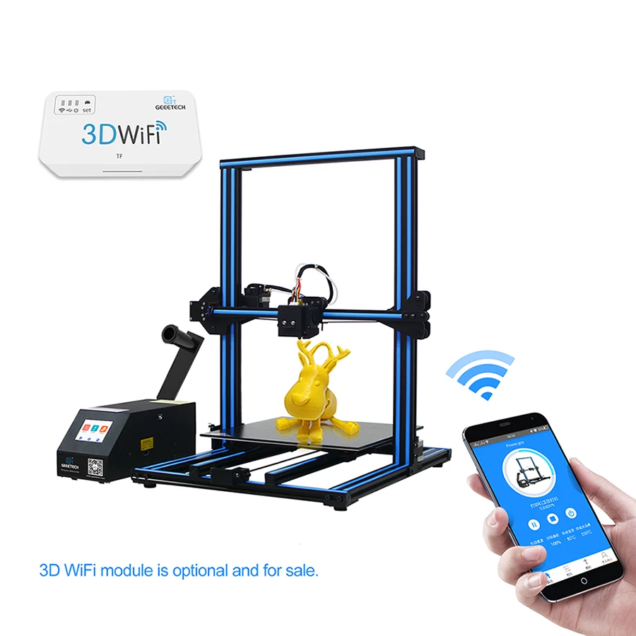 GEEETECH с открытым исходным кодом A30 DIY 3d принтер цветной сенсорный экран Большой принтер зона прерывания 3D-принтер