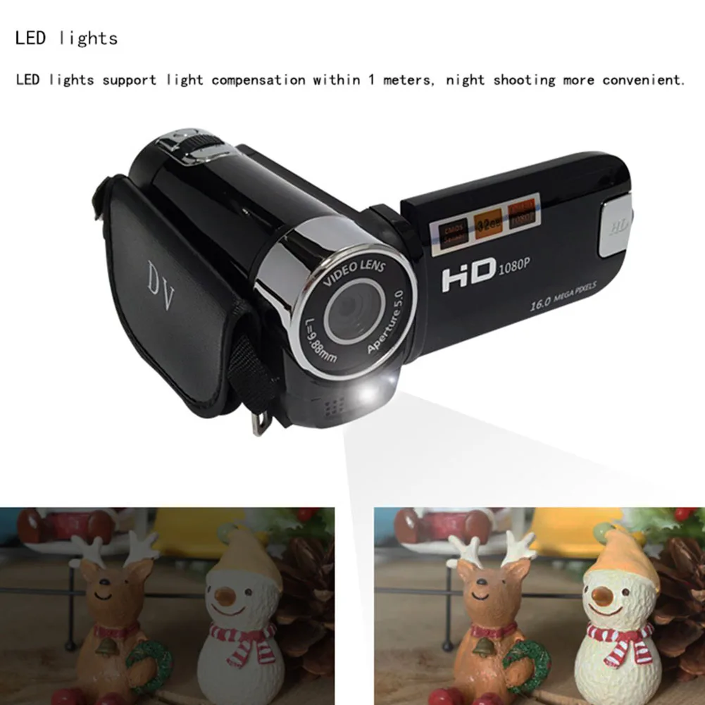 1080P LED Light Anti shake High Definition съемка видео запись портативная видеокамера
