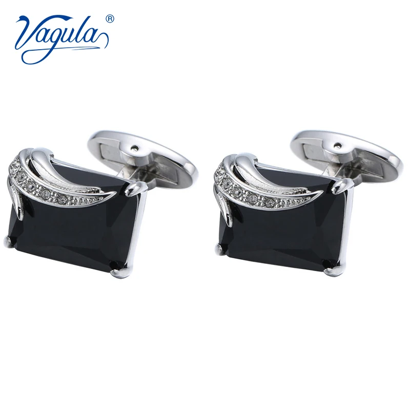 

VAGULA Classic Cufflinks Luxury gift Party Wedding Suit Shirt Gemelos Jewelry Buttons Angel Wing Design Crystal Cuff links 399