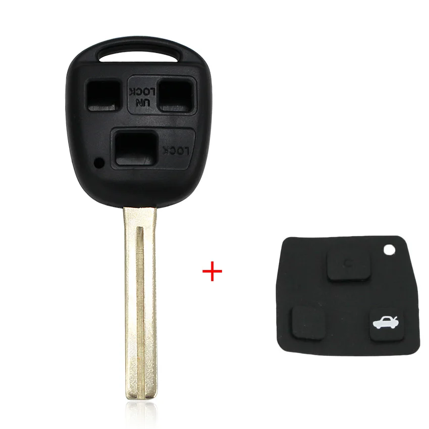 WITH button PAD 3 кнопки пустой пульт дистанционного ключа оболочки для Lexus ES300 LS400 LS430 LX470 SC300 SC400 SC430 TOY40 длинный ключ лезвия - Количество кнопок: WITH button PAD