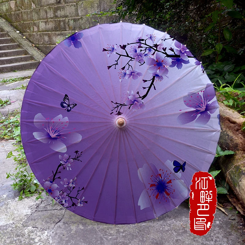 JIANGPANYUE Women's Umbrella Ancient China Style Decorated Delicate Purple Japanese Women Rain Dance Paper Props | Дом и сад