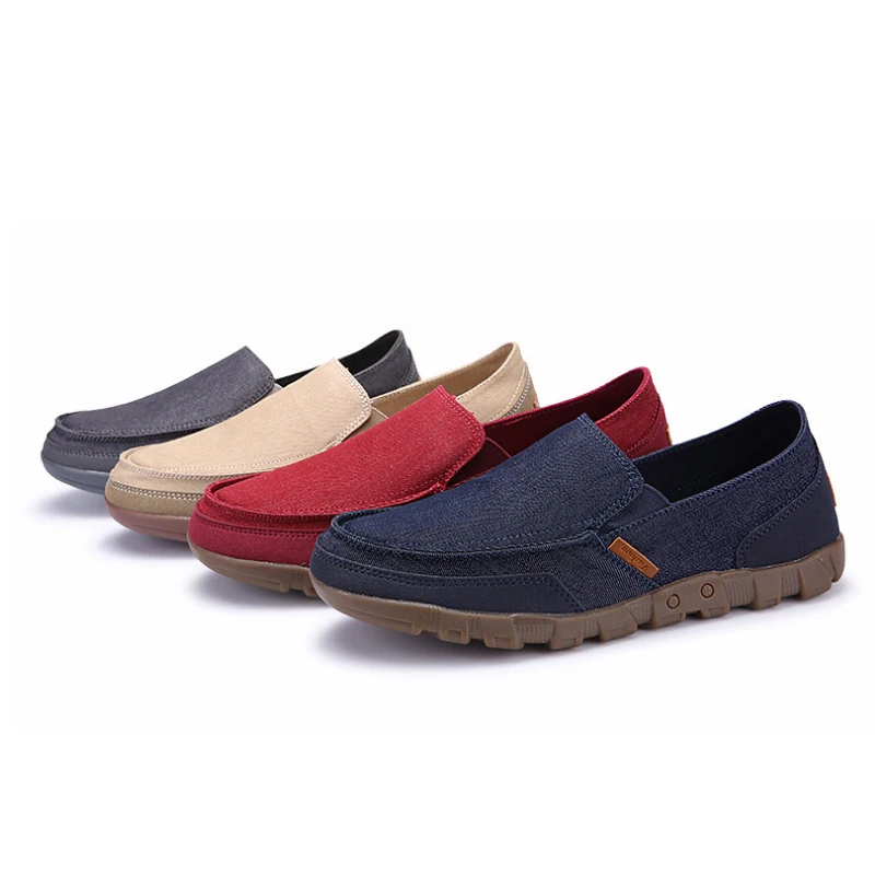 Voollcci Fashion Summer Men Canvas Shoes Breathable Casual Loafers Comfortable Ultralight Lazy Slip on Flats Big Size39-48 | Обувь