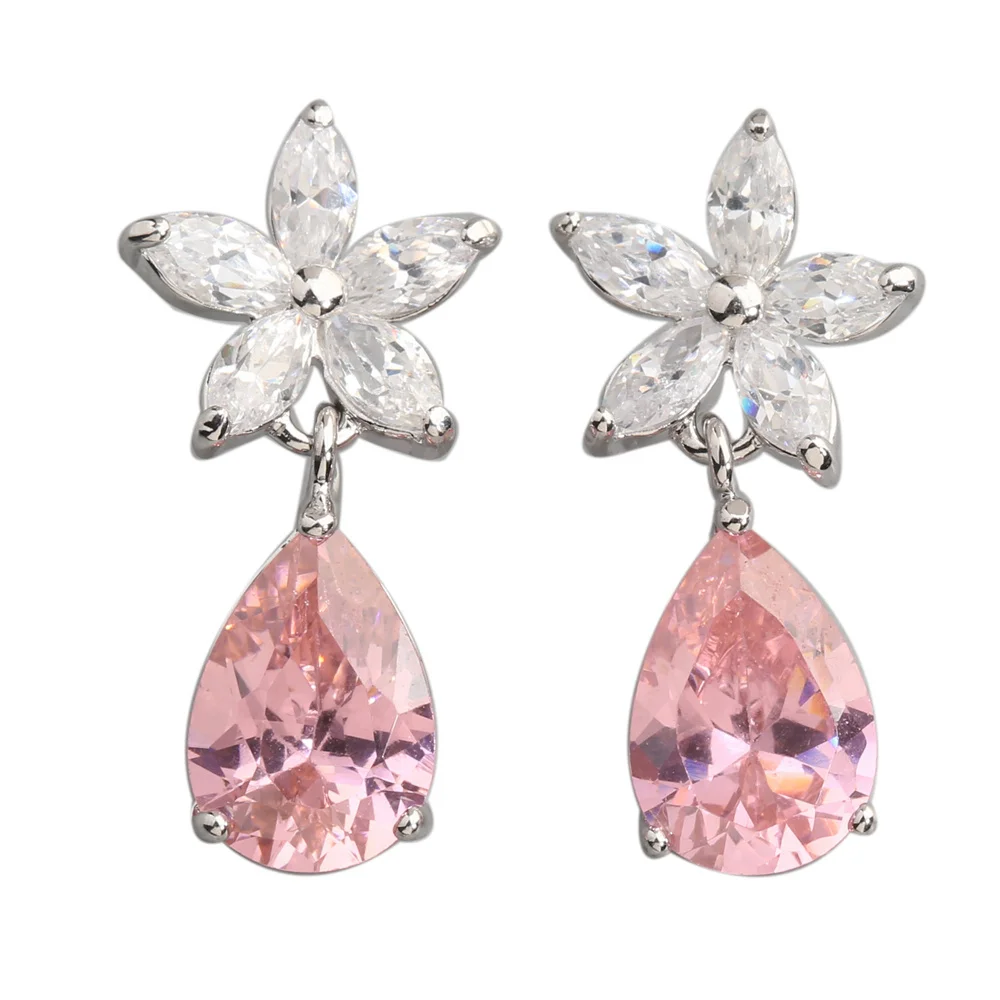 

Женские розовые серьги-гвоздики Kunzite 8*10 мм из полудрагоценного серебра ED0063