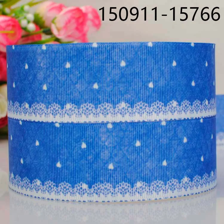 Бесплатная доставка 50 ярдов 1 &quotпростой синий узор корсажная лента с рисунком