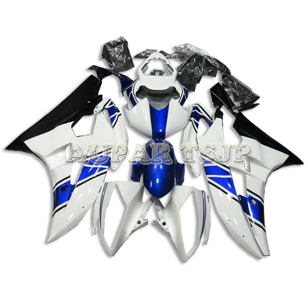 

Fit For Yamaha 2006 2007 YZF-600 R6 06 07 Sportbike Injection Plastic Pieces Motorcycle Covers White Blue with Black Lowers