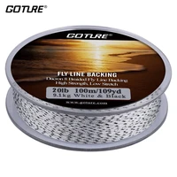 goture 20lb fly line backing 100m109yrd 8 strands dacron braided line yellowblack double color backing line for fly fishing