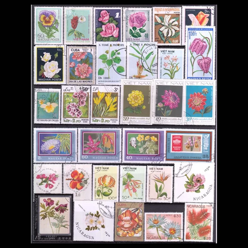 100 шт на тему цветы все разные не повторяются и с пост Mark в хорошем состоянии