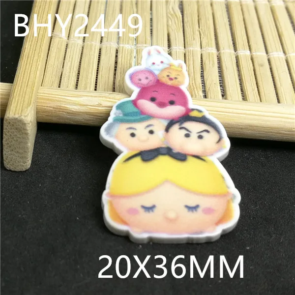 2449 50 шт./лот 28*31 мм в диаметре, Герой мультфильма плоский полимер - Цвет: 2449