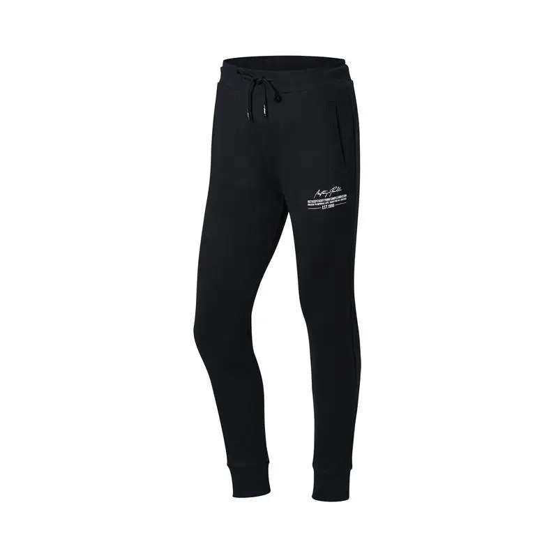 Li-Ning, женские трендовые укороченные штаны, теплые, флисовые, обычные, 62% хлопок, 38% полиэстер, подкладка, спортивные штаны, брюки AKLN702 COND18 - Цвет: AKLN702-1H