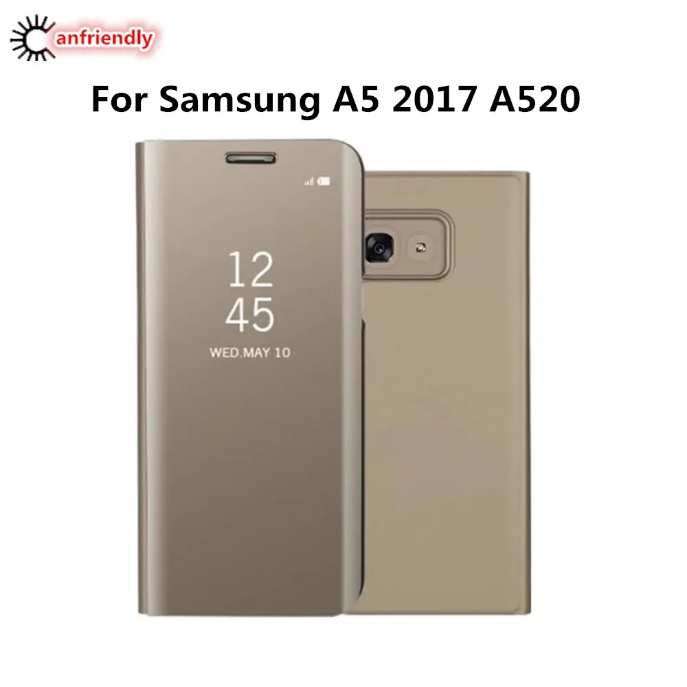 Чехол для Samsung Galaxy A5 7 2017 A520 роскошный зеркальный флип чехол телефона (2017)|case for