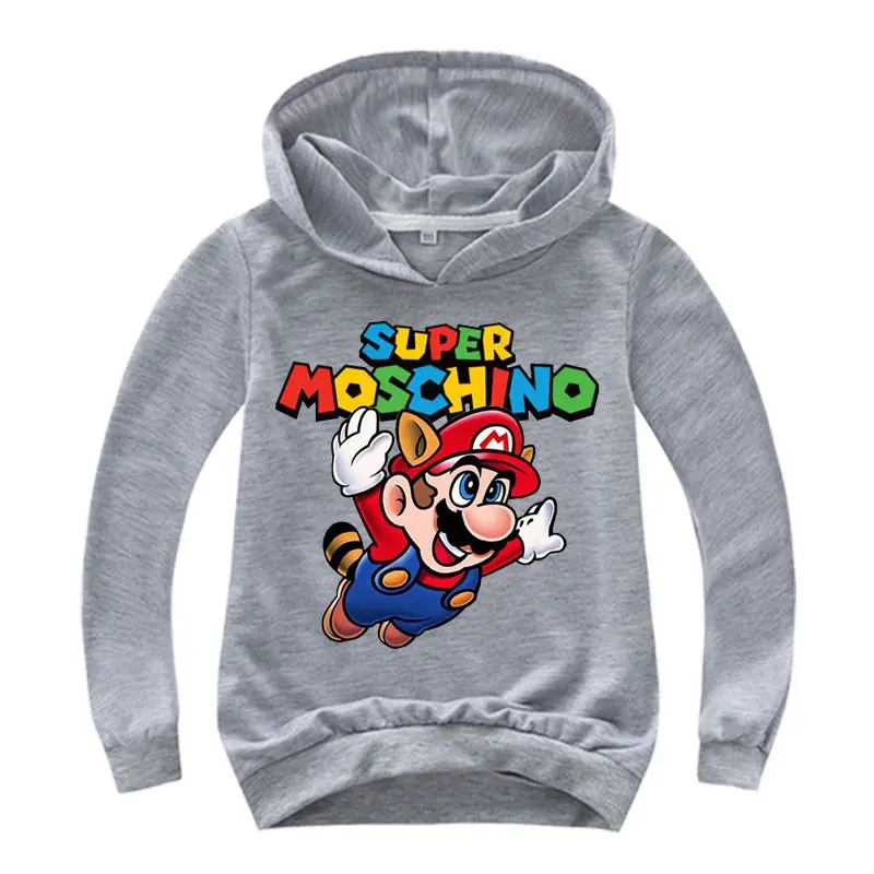 color at picture Classic cartoon Kids Boys Super Mario Playing 3D Print Sweatshirt Long Sleeve Game Hoodie Shirt For Girls Coat Jacket - Цвет: color at picture
