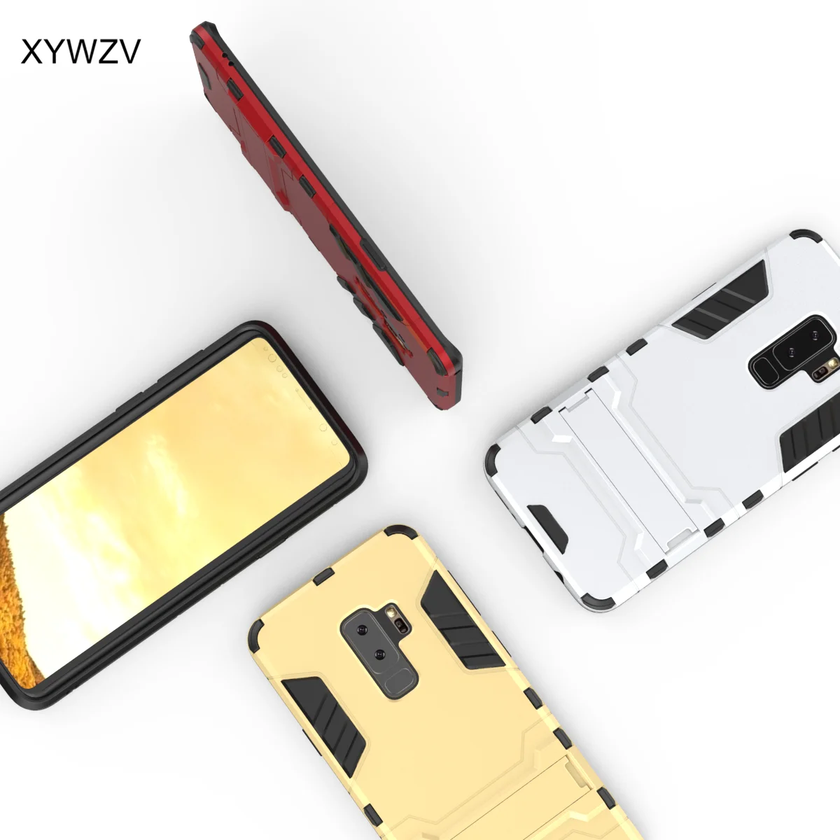 For Samsung Galaxy S9 Plus Case Luxury Armor Soft Silicone Hard Phone Cover |