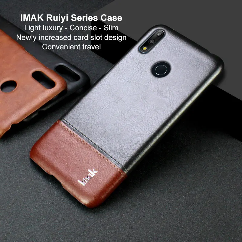 Imak деловой Кожаный Чехол Для Zenfone Max Pro M2 ZB631KL PC жесткая задняя крышка для Asus