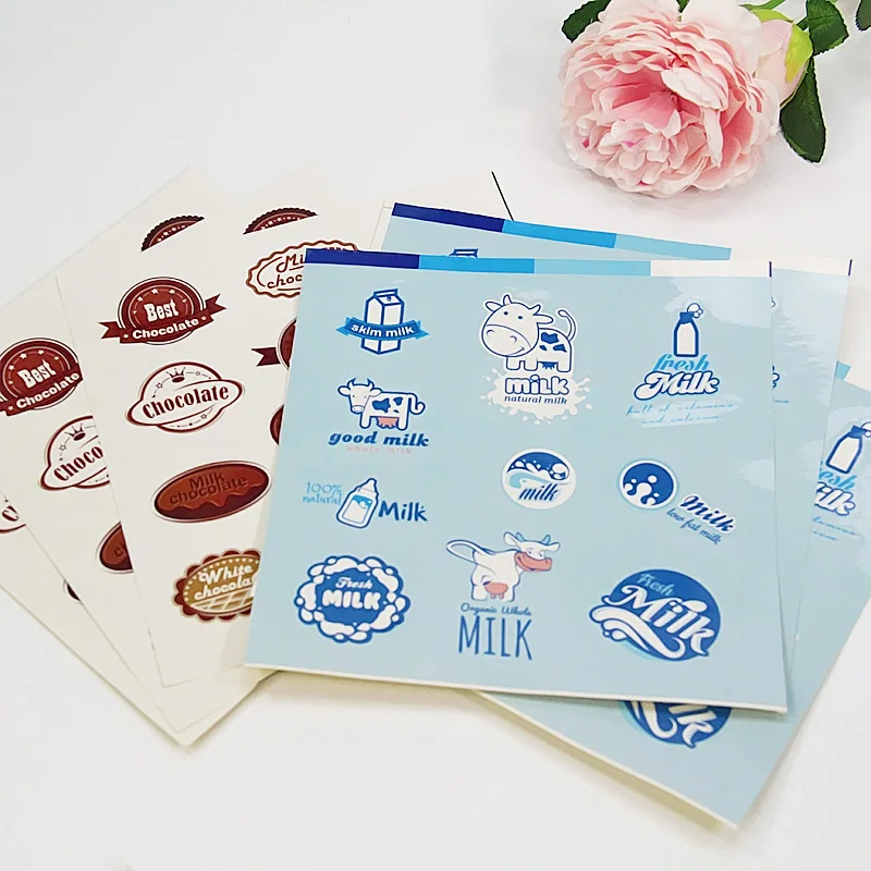 Стикер для бутылок коробка хранения 10 штук милый молочный шоколад слизи DIY