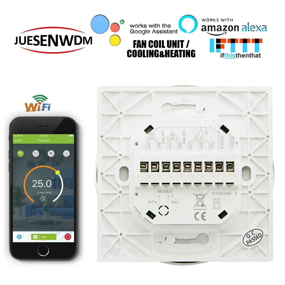 3 А центральный кондиционер вентилятор катушка Wi Fi беспроводной комнатный