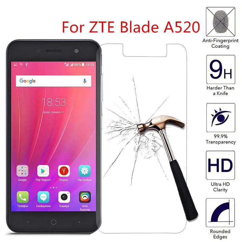 Закаленное стекло для экрана ZTE Blade A520 A 520 BA520 5 0 дюйма HD защитная пленка 9H zte a520