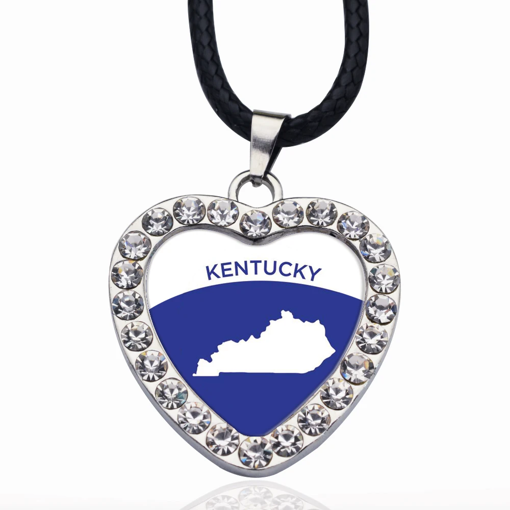 Kentucky контур круг очарование ожерелье для кристальных звезд кулон цепи ожерелья и