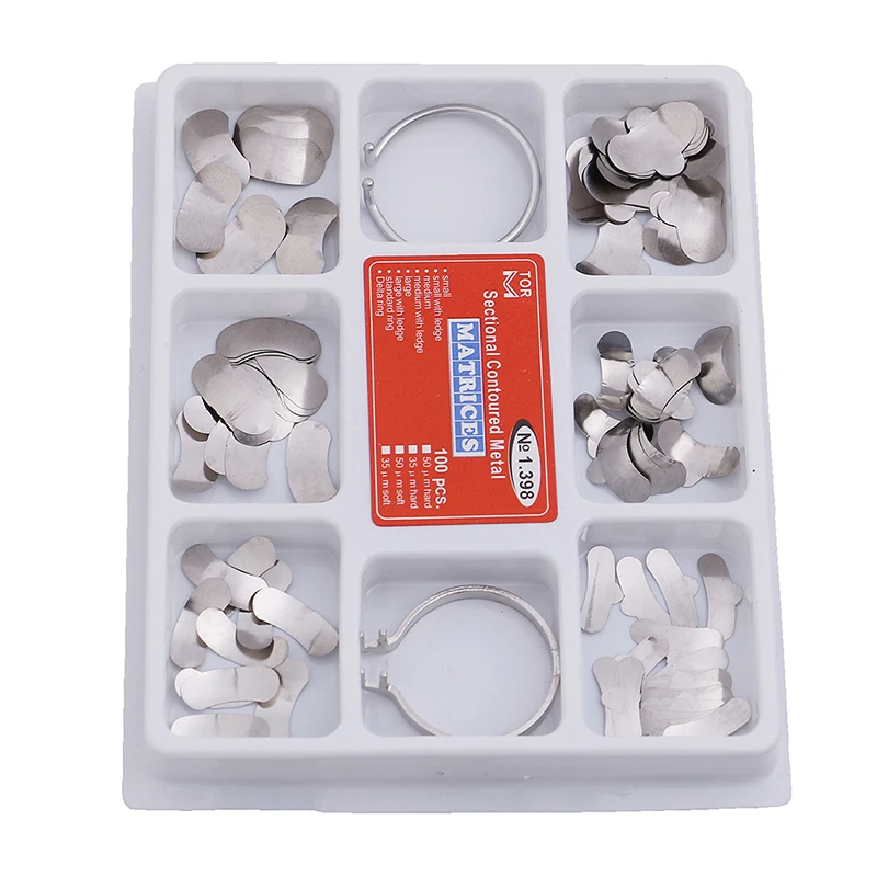 Drop Shipping 100Pcs/Pack Dental Matrix Sectional Contoured Metal Matrices Wholesale | Красота и здоровье