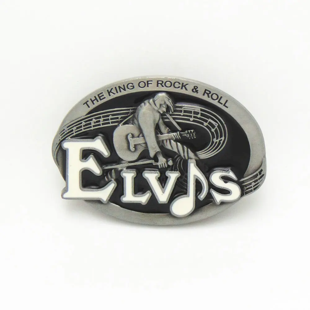 Овальная ковбойская Пряжка ELVS music металлическая серебристая пряжка шириной 4 0