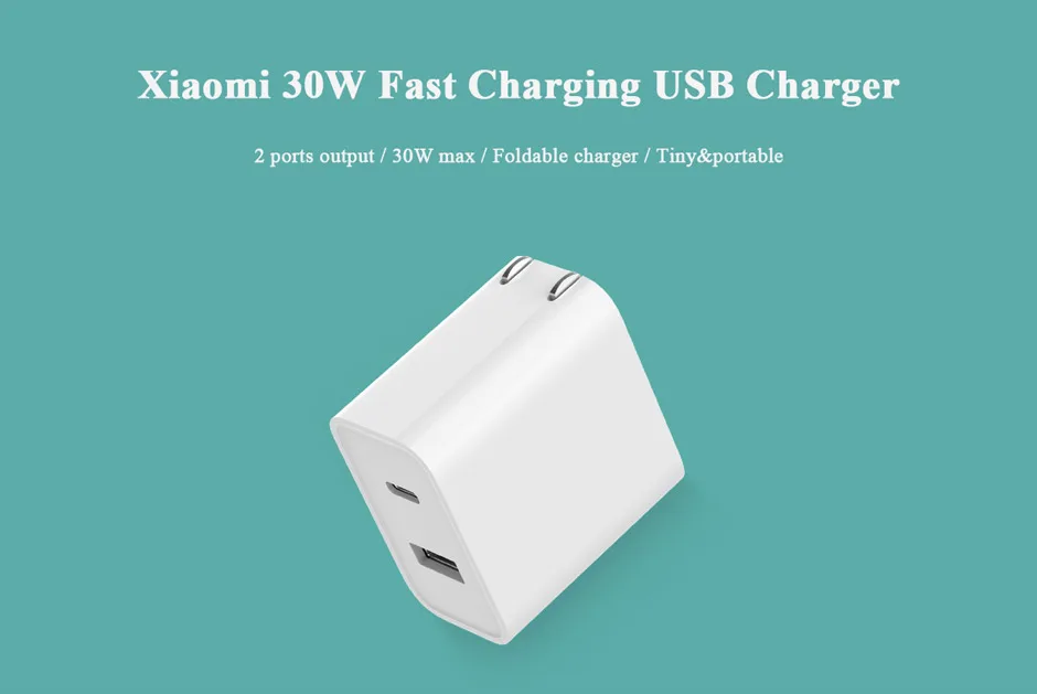 Xiao mi USB зарядное устройство 30 Вт Max USB A+ usb type C адаптер для быстрой зарядки для Xiaomi mi 9 samsung Macbook Смартфон ноутбук