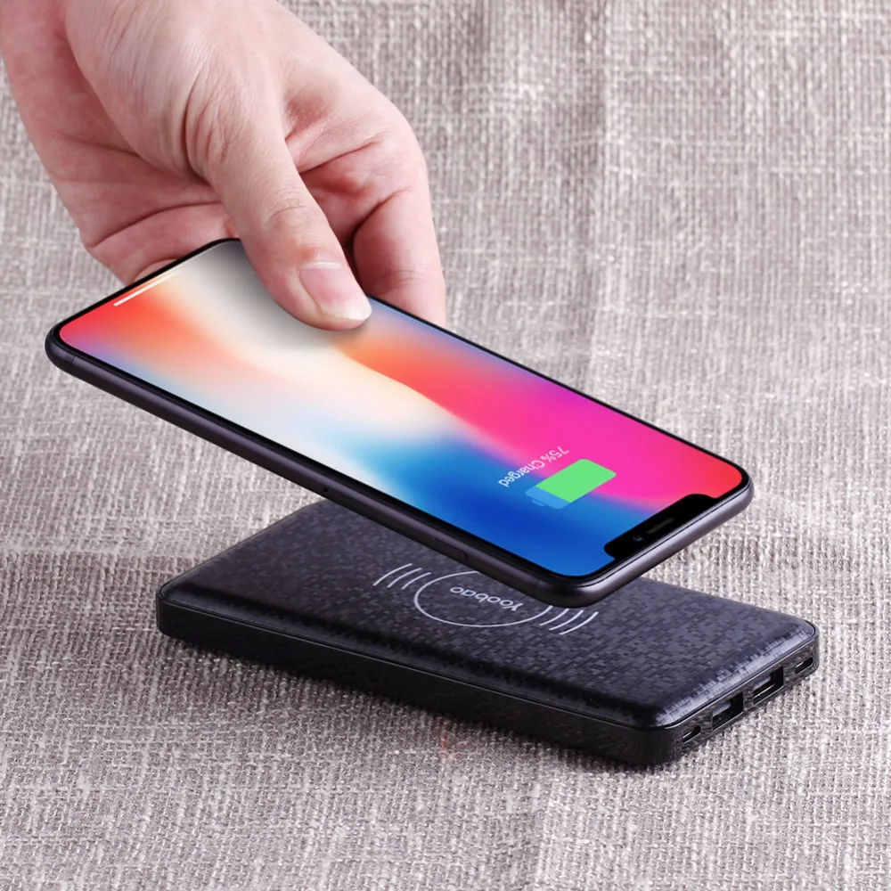 Yoobao Беспроводной внешний аккумулятор 5000 мАч для iPhone X 8 Универсальное портативное