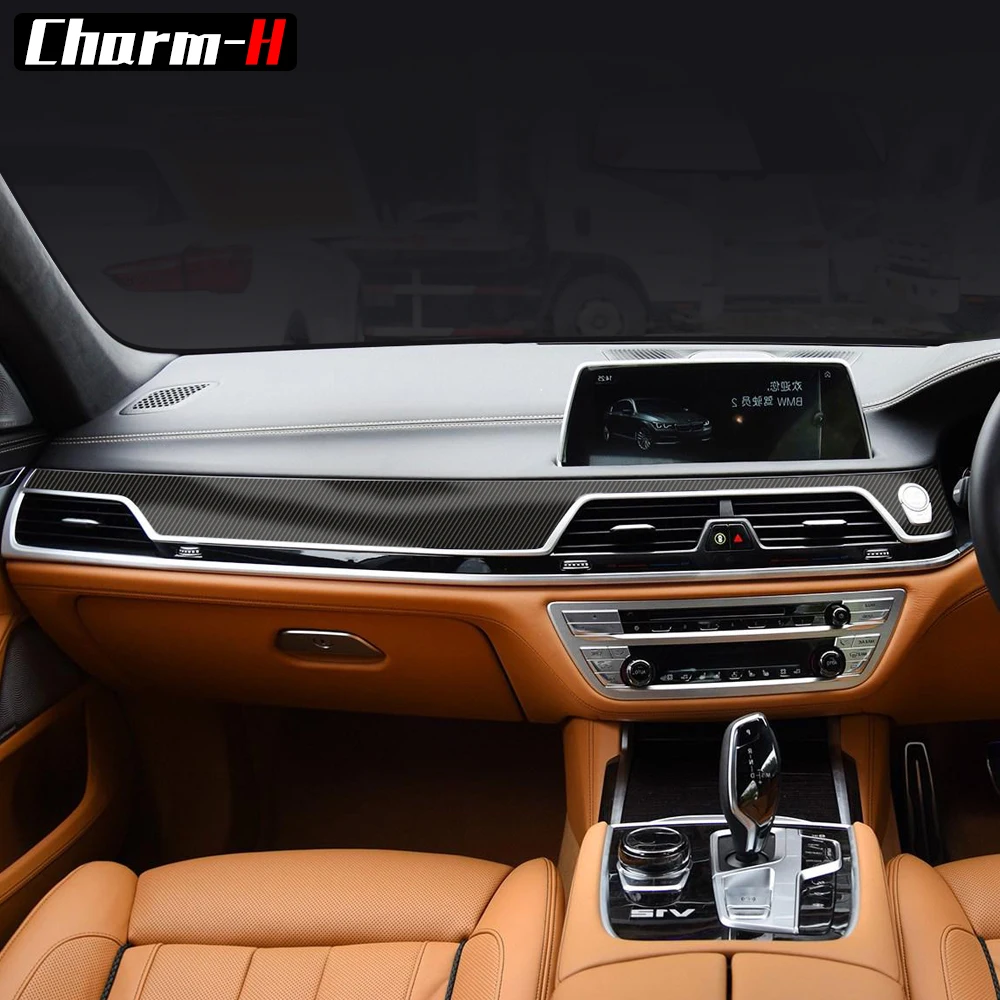 Для BMW G11 G12 RHD 7 серии 2016 2018 5D углеродное волокно Центральная контрольная консоль