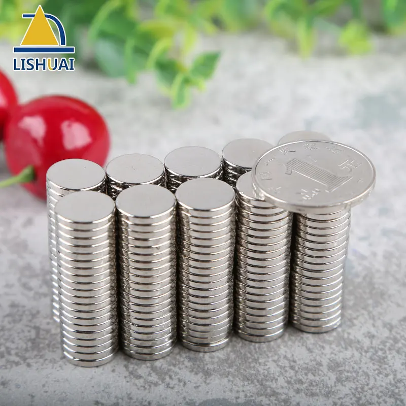 Сильный круглый неодимовый магнит LISHUAI N35 постоянный редкоземельный 12 мм X 2 50/100/200
