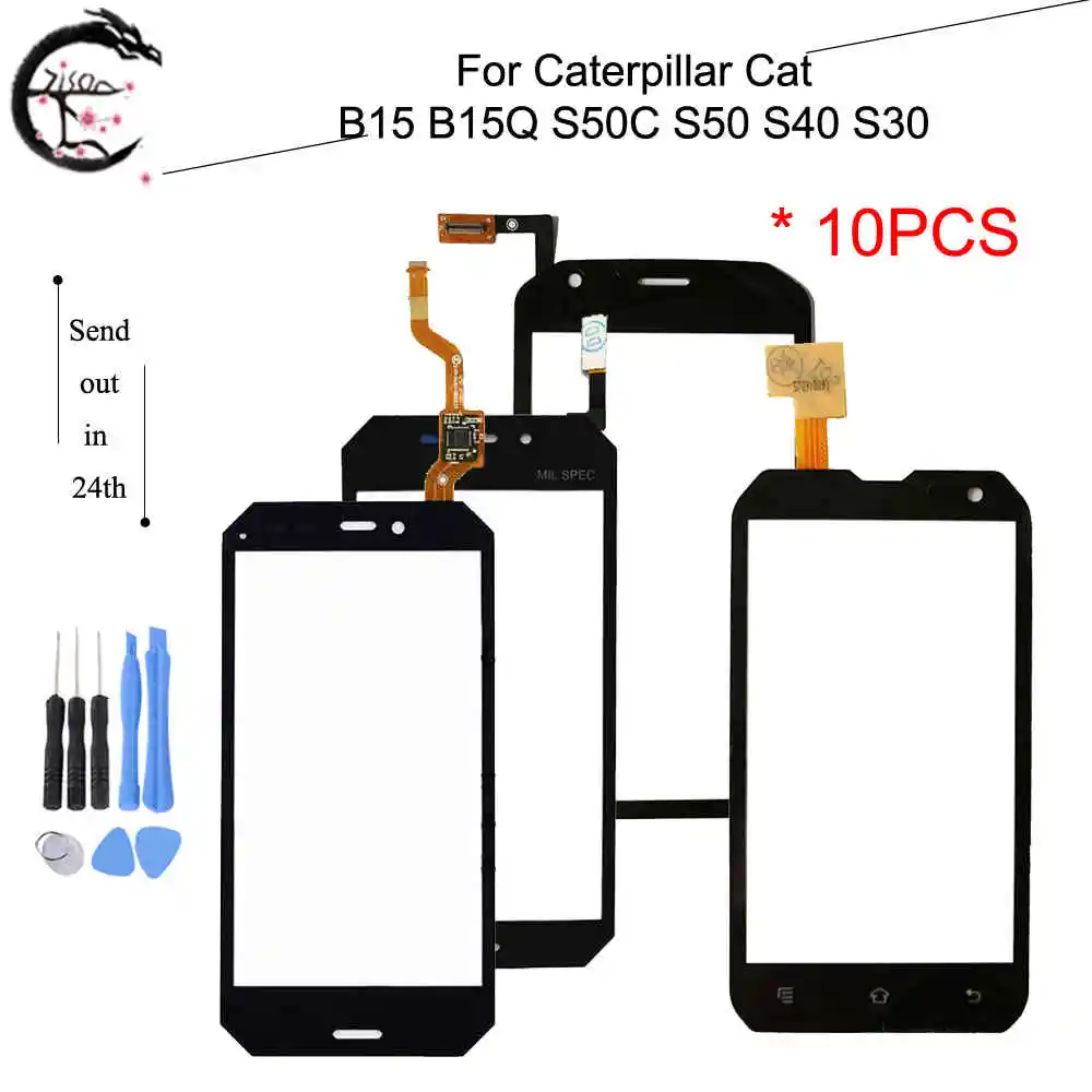 10 шт. сенсорная панель для гусеницы Cat B15 B15Q S50C S50 S40 S30 Стекло экрана цифрователя