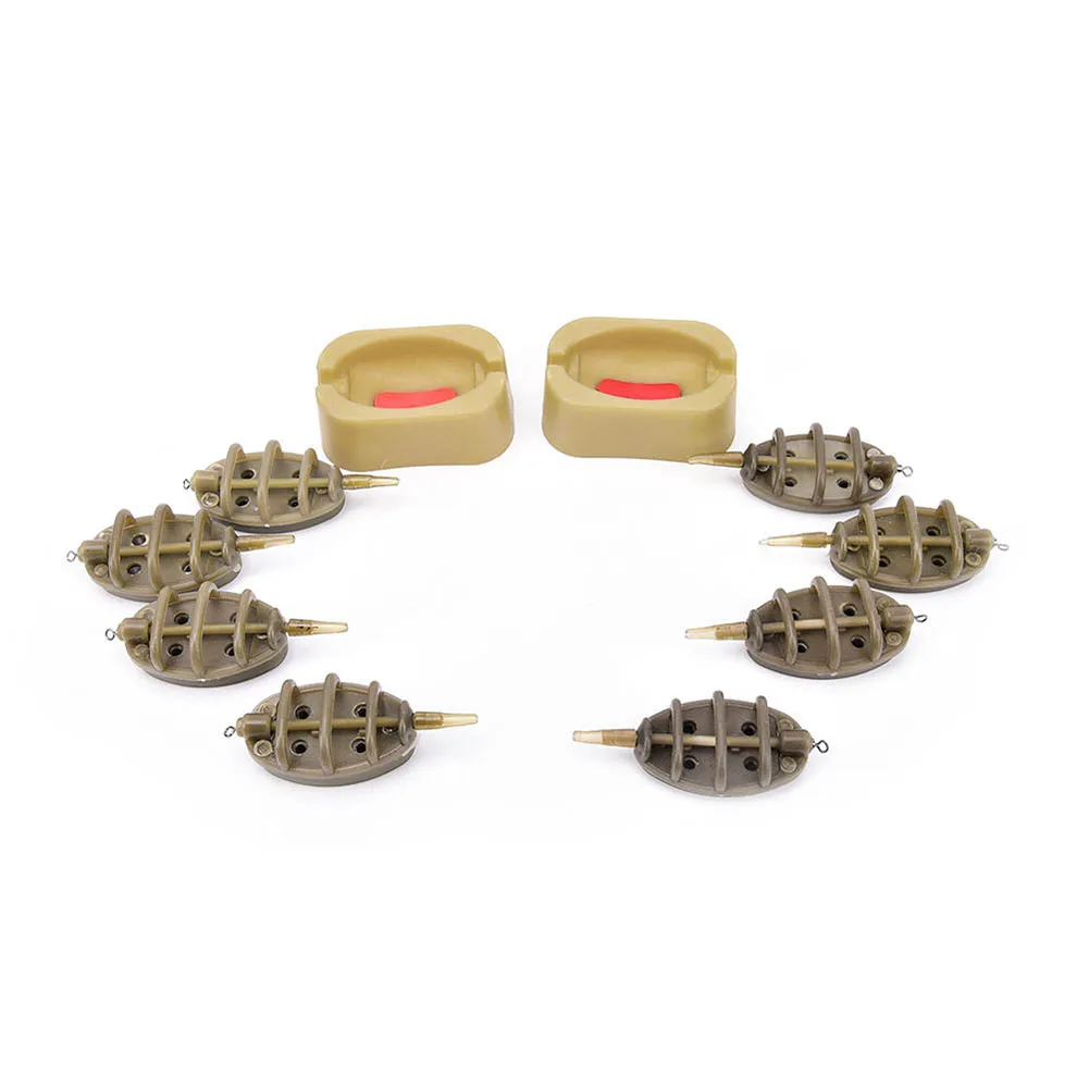 Оптовая продажа встроенный метод ловли карпа кормушка свинец набор 4 кормушки