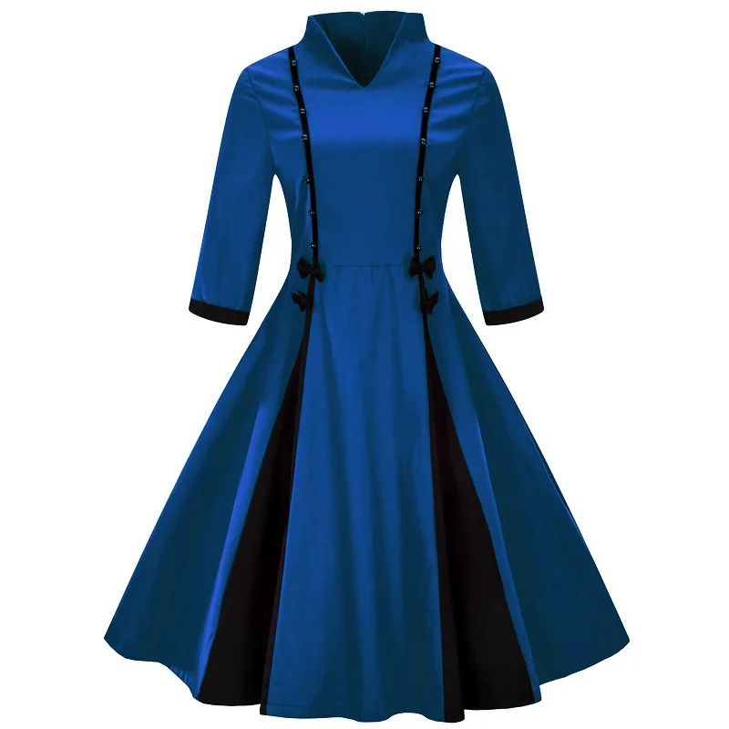 picture color 3XL 4XL размера плюс женская одежда Pin UP Vestidos Летние Повседневные Вечерние платья в стиле ретро рокабилли 50s 60s винтажные платья - Цвет: picture color