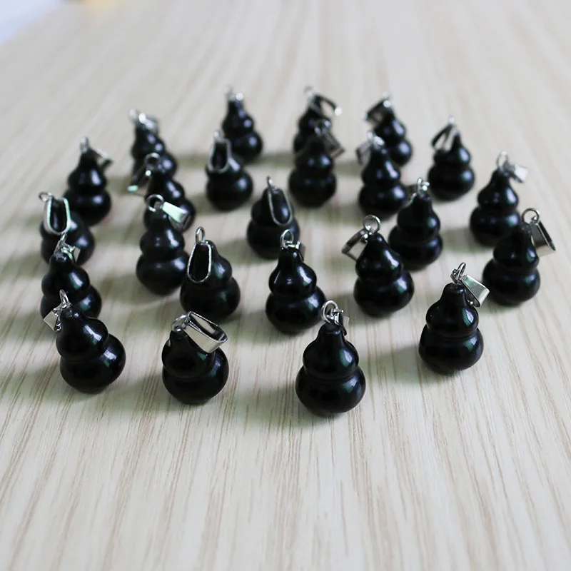 

Wholesale 30Pcs Charm Obsidian Natural Stone Gourd Shape Pendant DIY Jewelry Making For Earrings Holiday Gift Free Shipping