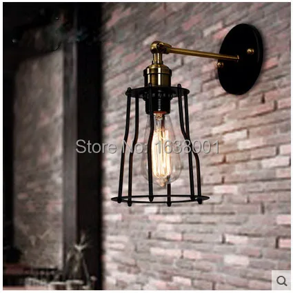 Небольшая металлическая рамка Бра Лампа скандинавские американские