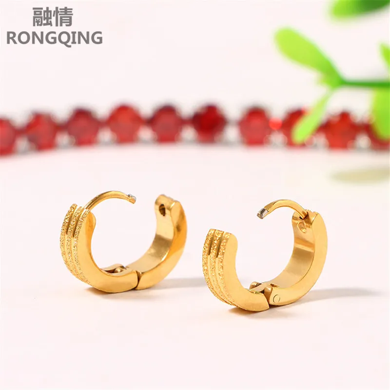 Круглые клипсы RONGQING 1 пара модные ювелирные изделия Прямая поставка с завода
