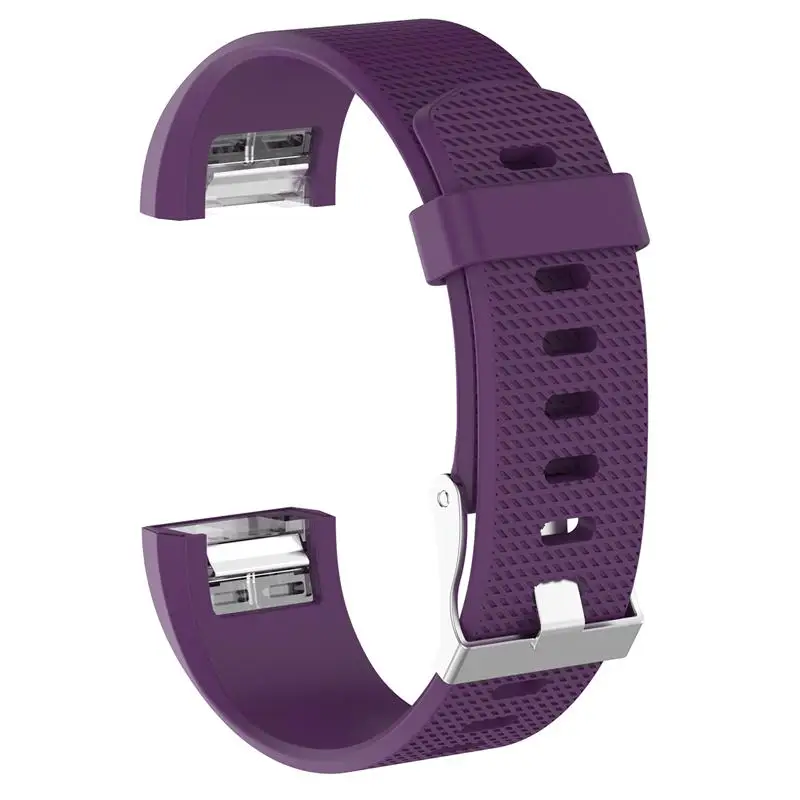 Purple Для fitbit charge2 умный силиконовый браслет ремешок замена спортивный ремешок браслет металлическая пряжка для Smart Charge 2 умный Браслет - Цвет: Purple
