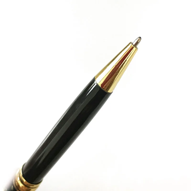 Рекламная металлическая шариковая ручка черные и золотые ручки для письма