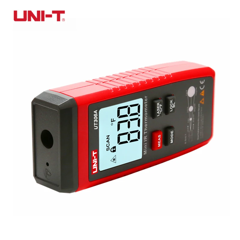 UNI T UT306A мини ЖК дисплей инфракрасный термометр для измерения температуры 35 ~ 300C